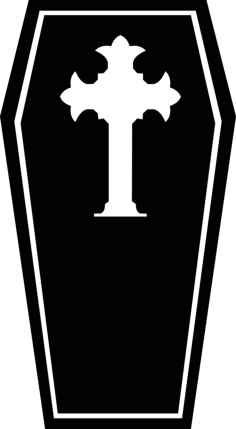 Coffin Of Count Dracula Line Art Illustration Svg, Free Vectors File